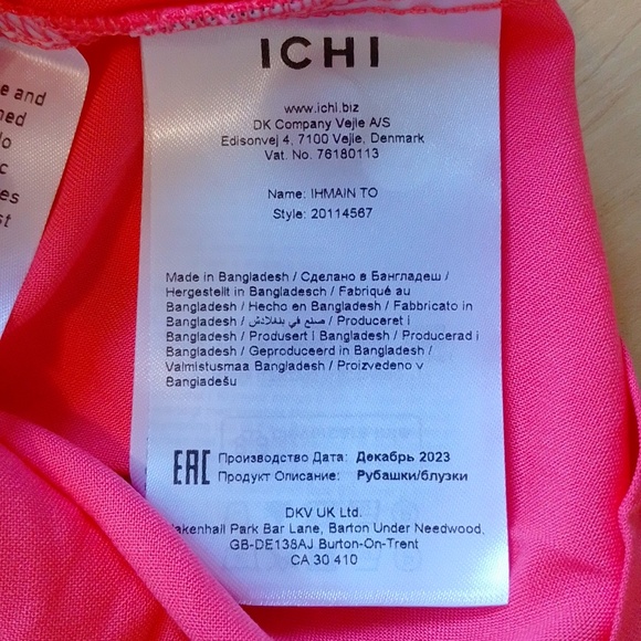 ICHI Ihmain Sleeveless Collared Top Shirt Blouse XL - Picture 13 of 15